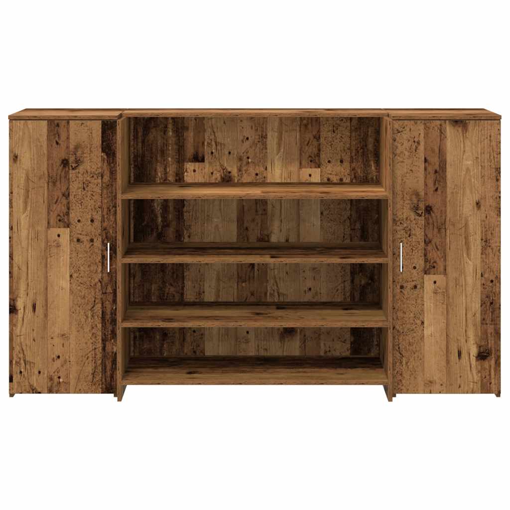 receptionsskranke 180x50x103,5 cm konstrueret træ antikt træ
