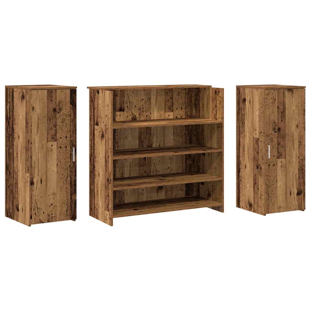 receptionsskranke 180x50x103,5 cm konstrueret træ antikt træ