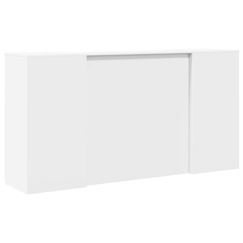 receptionsdisk hvid 200x50x103,5 cm konstrueret træ