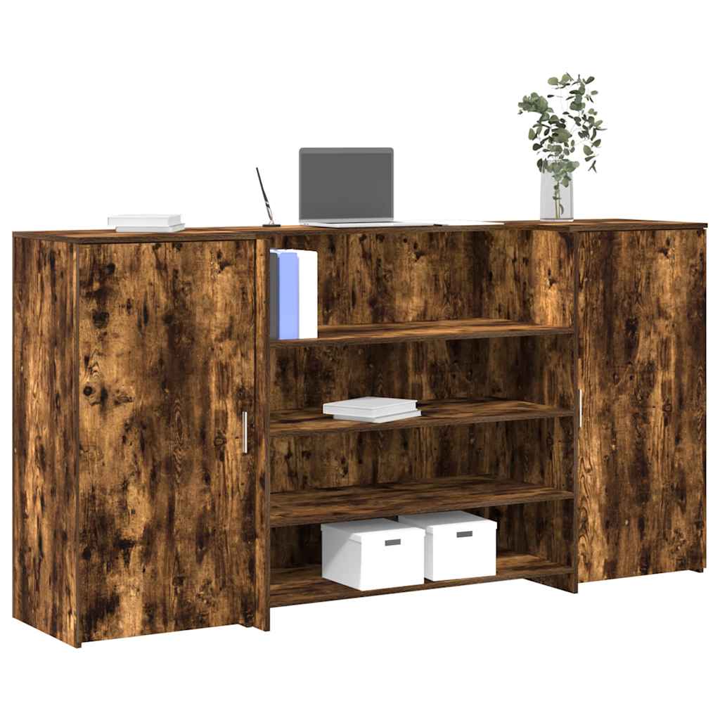 receptionsskranke 200x50x103,5 cm røget egetræsfarve