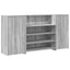 receptionsskranke 200x50x103,5 cm konstrueret træ grå sonoma