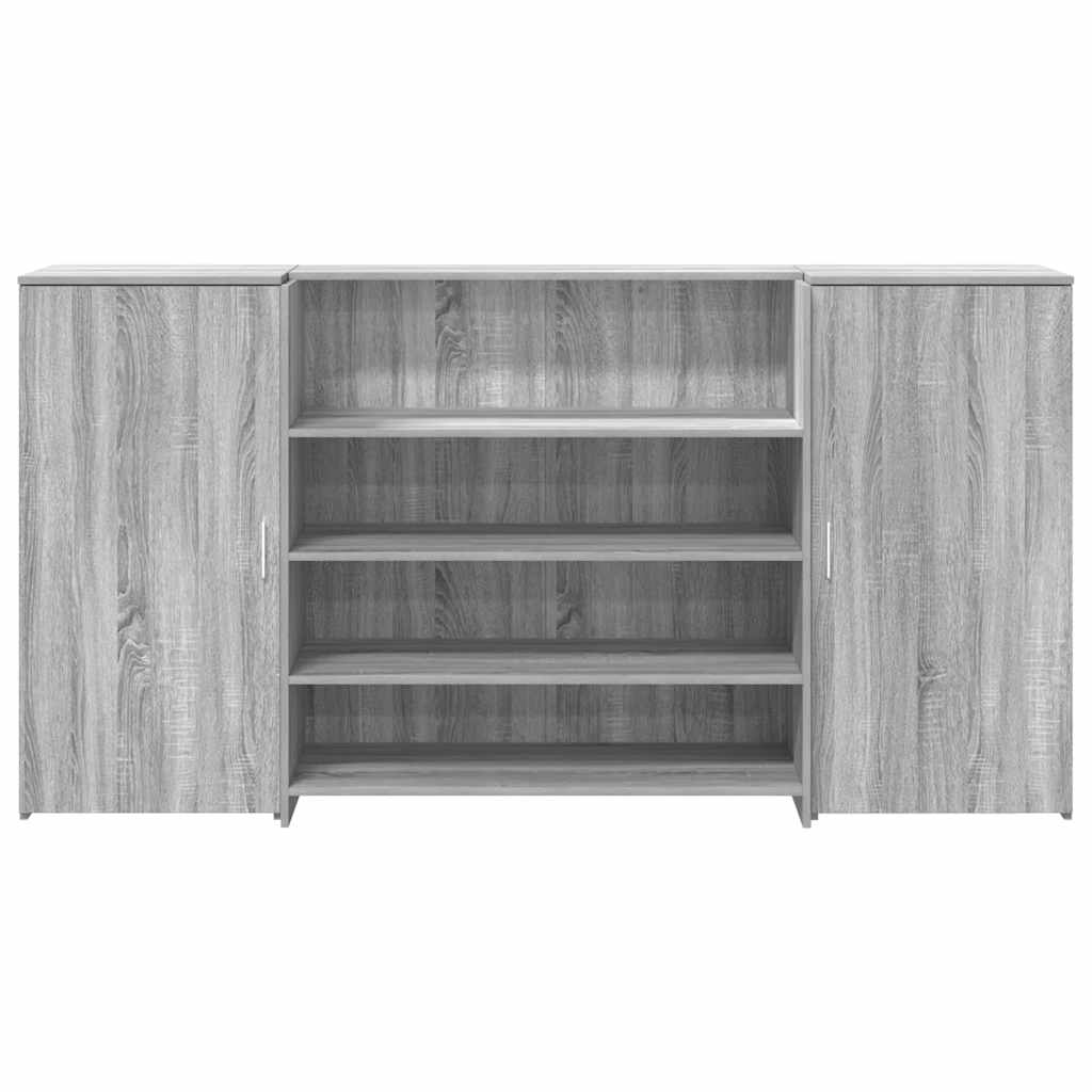 receptionsskranke 200x50x103,5 cm konstrueret træ grå sonoma