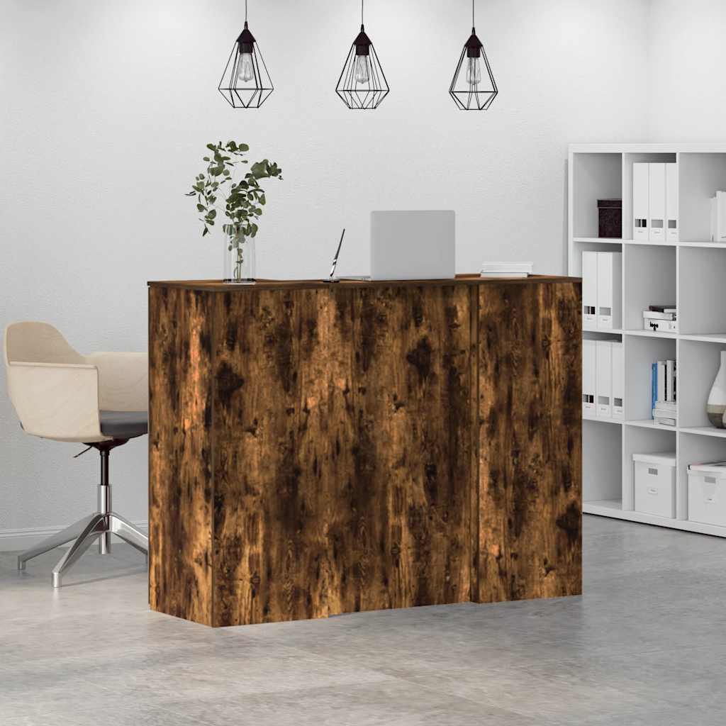 receptionsskranke 135x50x103,5 cm røget egetræsfarve
