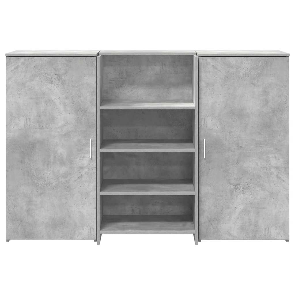 receptionsskranke 155x50x103,5 cm konstrueret træ beton grå