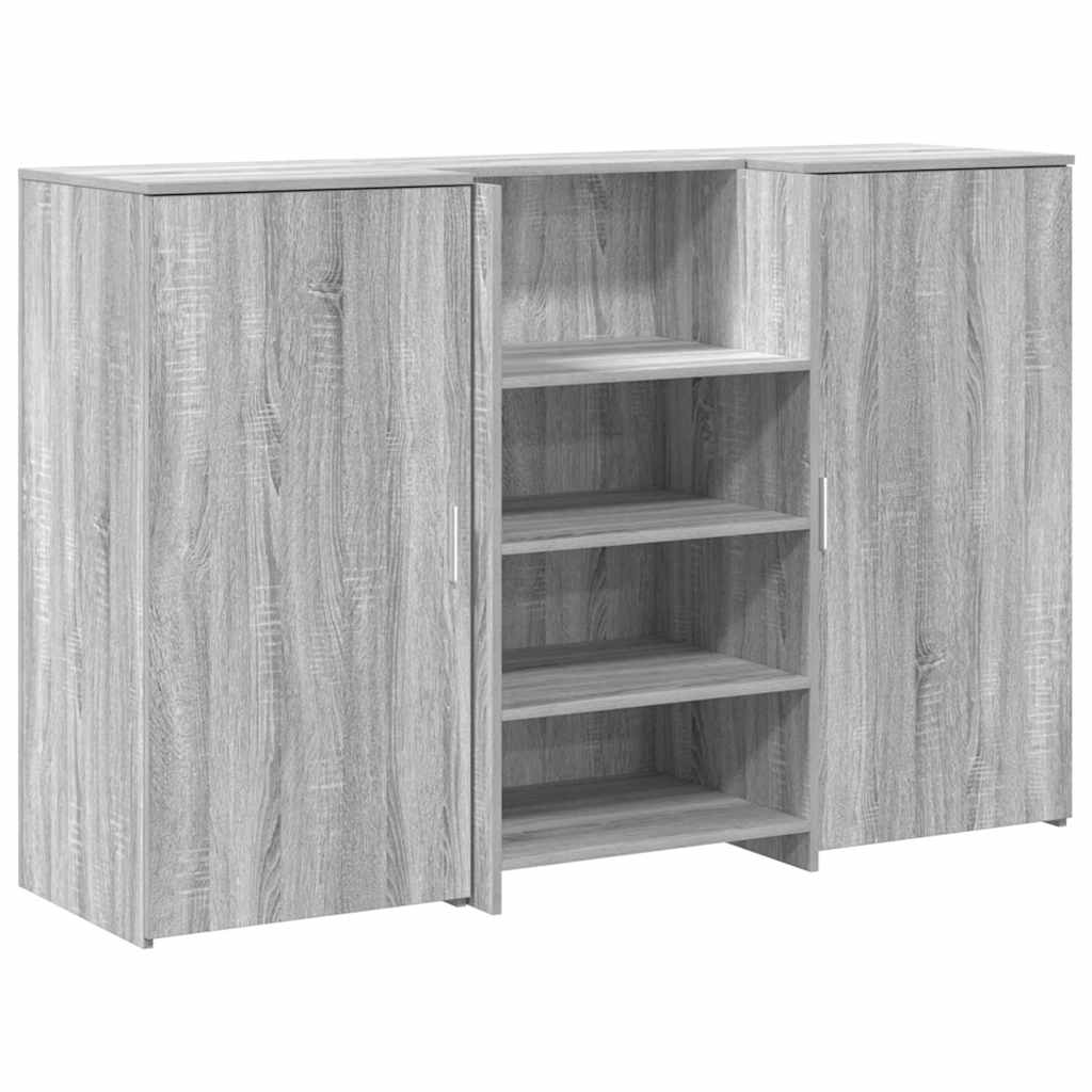 receptionsskranke 155x50x103,5 cm konstrueret træ grå sonoma