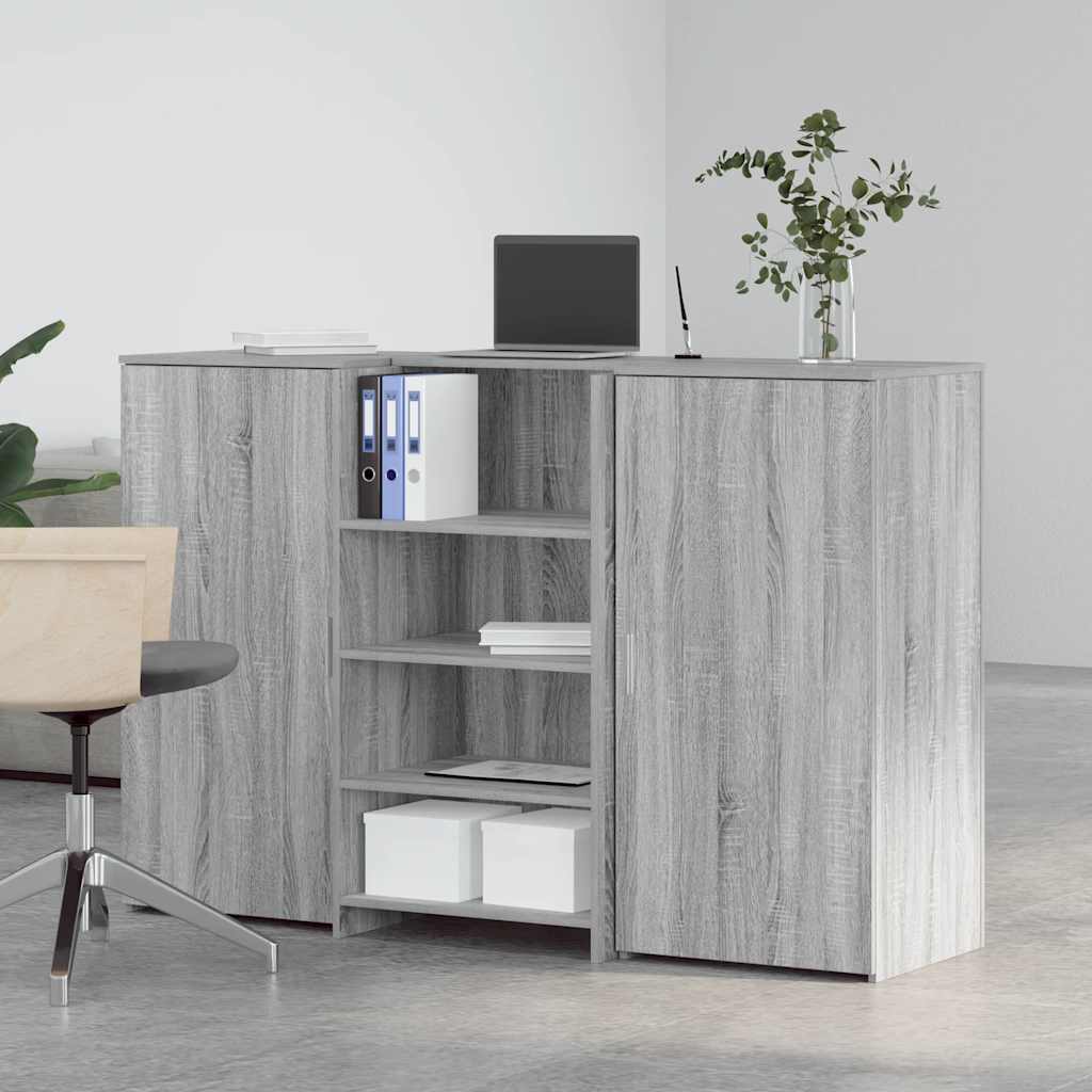 receptionsskranke 155x50x103,5 cm konstrueret træ grå sonoma