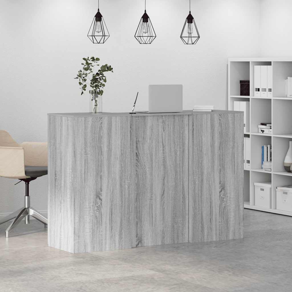 receptionsskranke 155x50x103,5 cm konstrueret træ grå sonoma