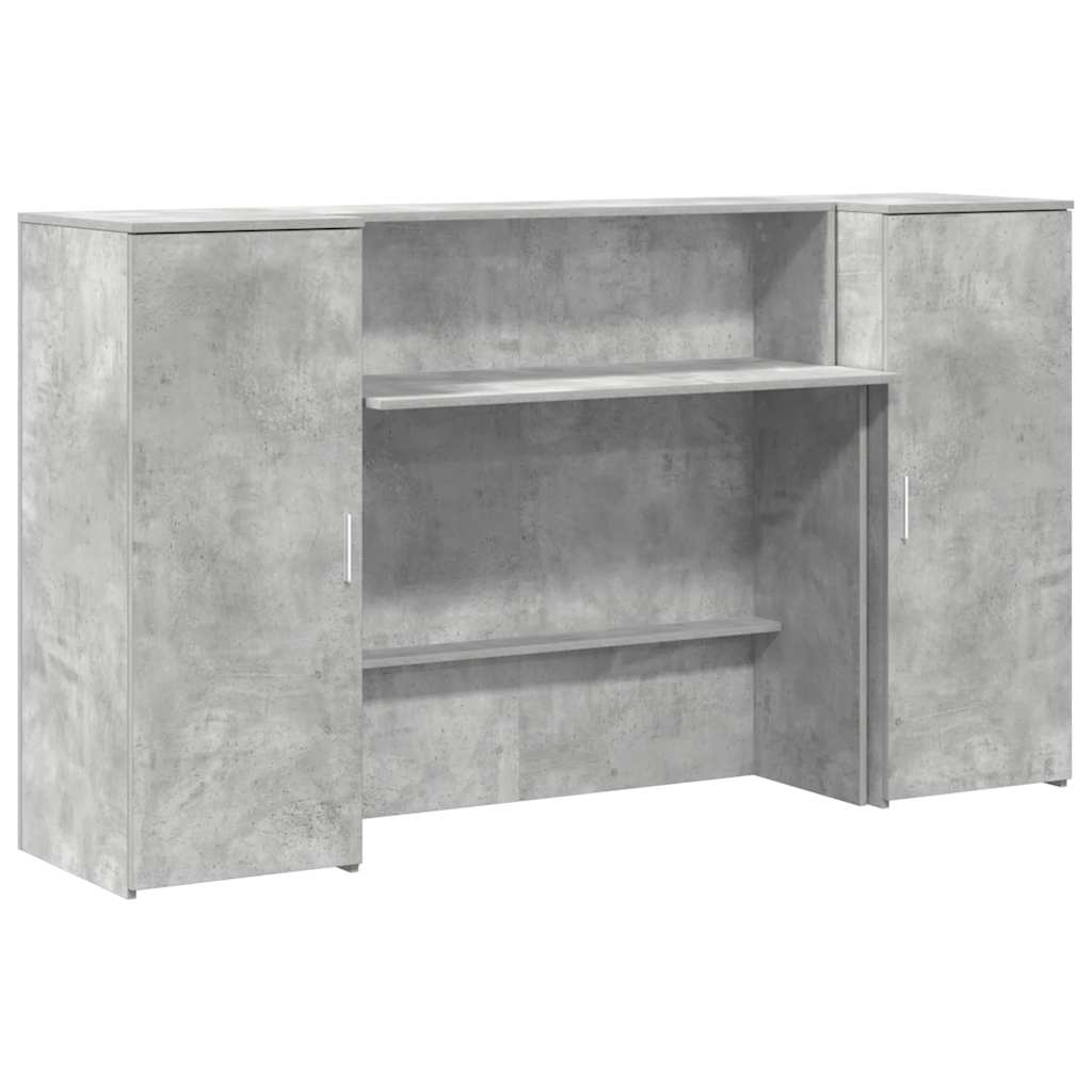 receptionsskranke 180x50x103,5 cm konstrueret træ beton grå
