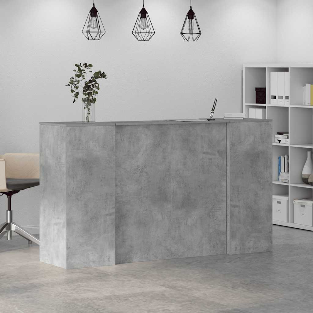 receptionsskranke 180x50x103,5 cm konstrueret træ beton grå