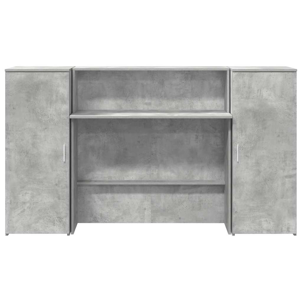 receptionsskranke 180x50x103,5 cm konstrueret træ beton grå