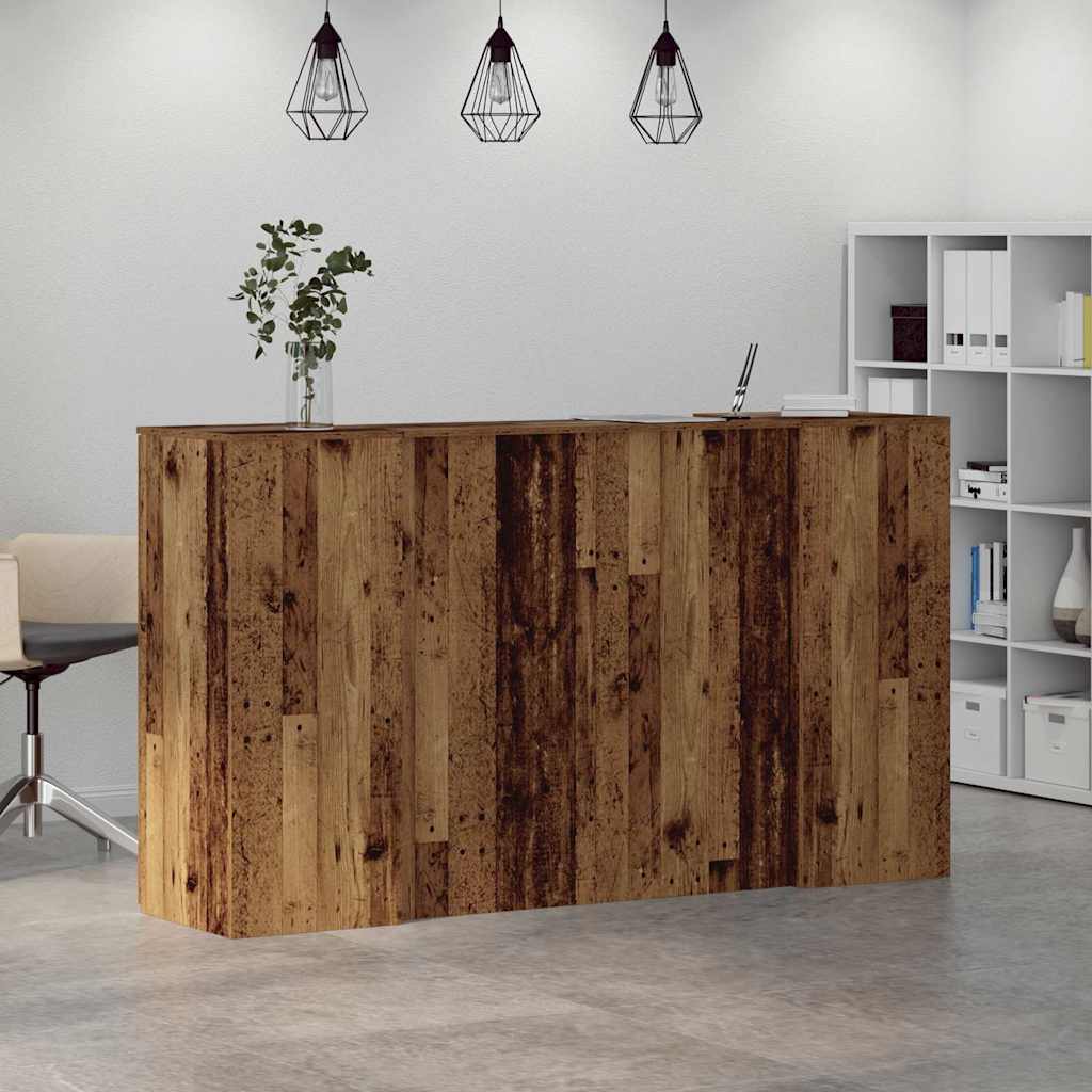 receptionsskranke 180x50x103,5 cm konstrueret træ antikt træ