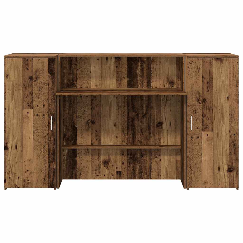 receptionsskranke 180x50x103,5 cm konstrueret træ antikt træ