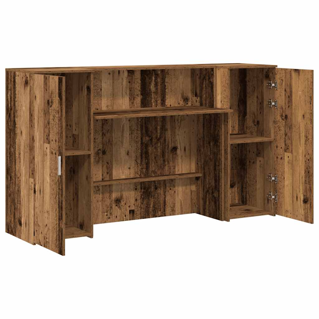 receptionsskranke 180x50x103,5 cm konstrueret træ antikt træ