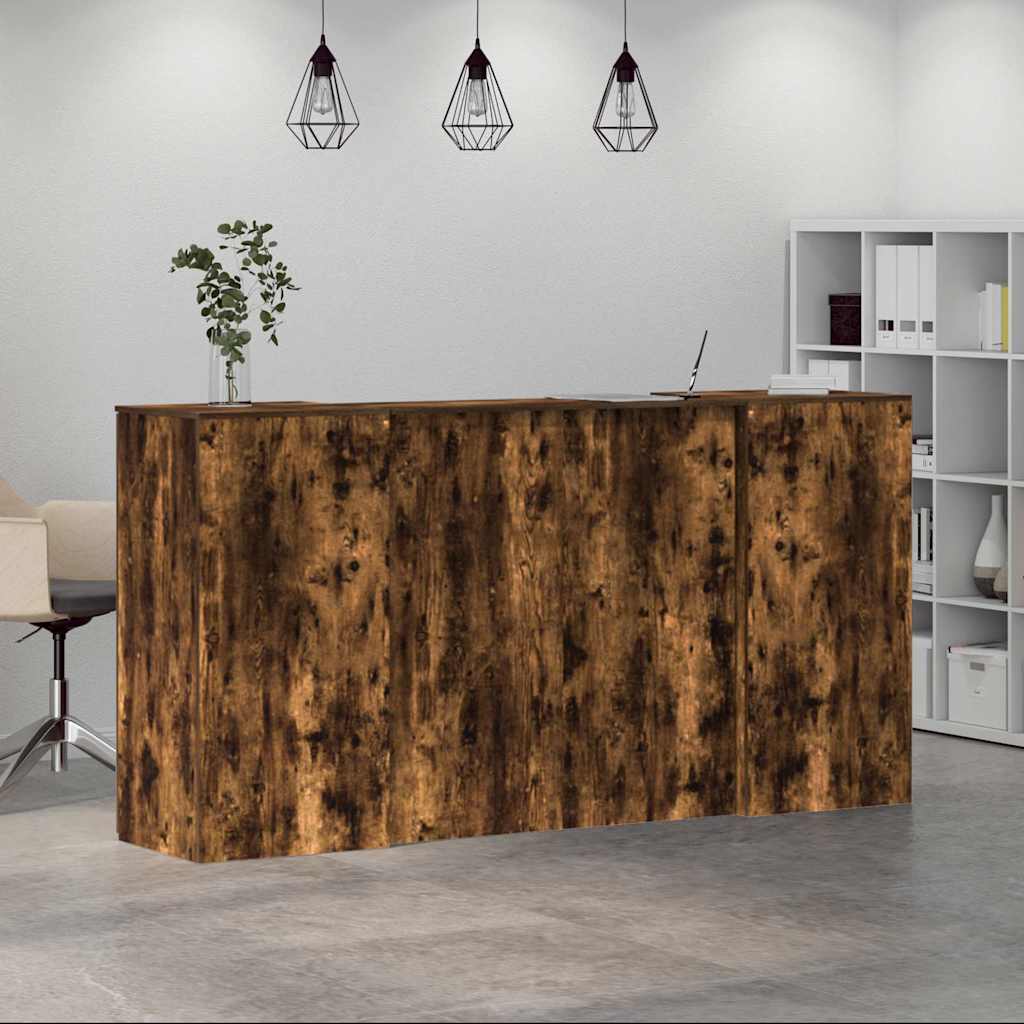 receptionsskranke 200x50x103,5 cm røget egetræsfarve