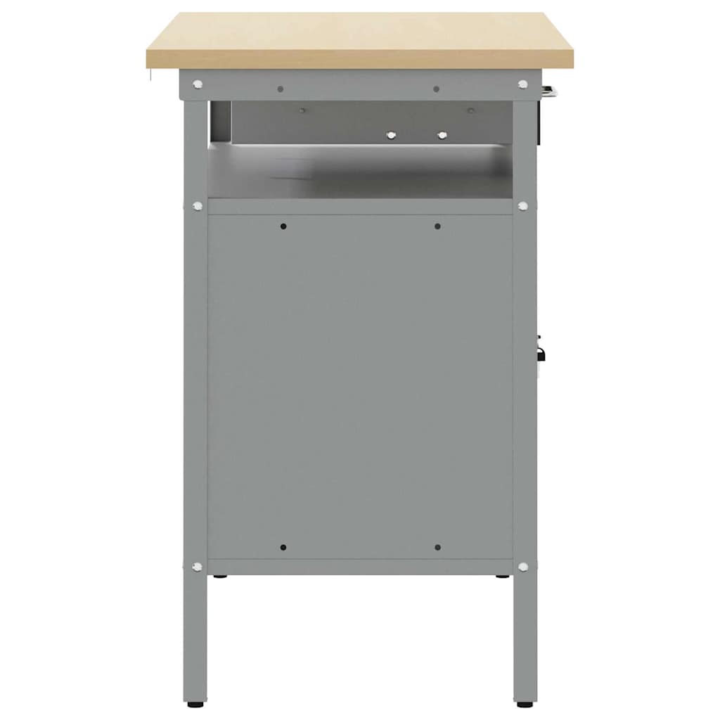 Arbejdsbænk Sort og grå 100 x 55 x 85 cm Ingeniørtræ og stål