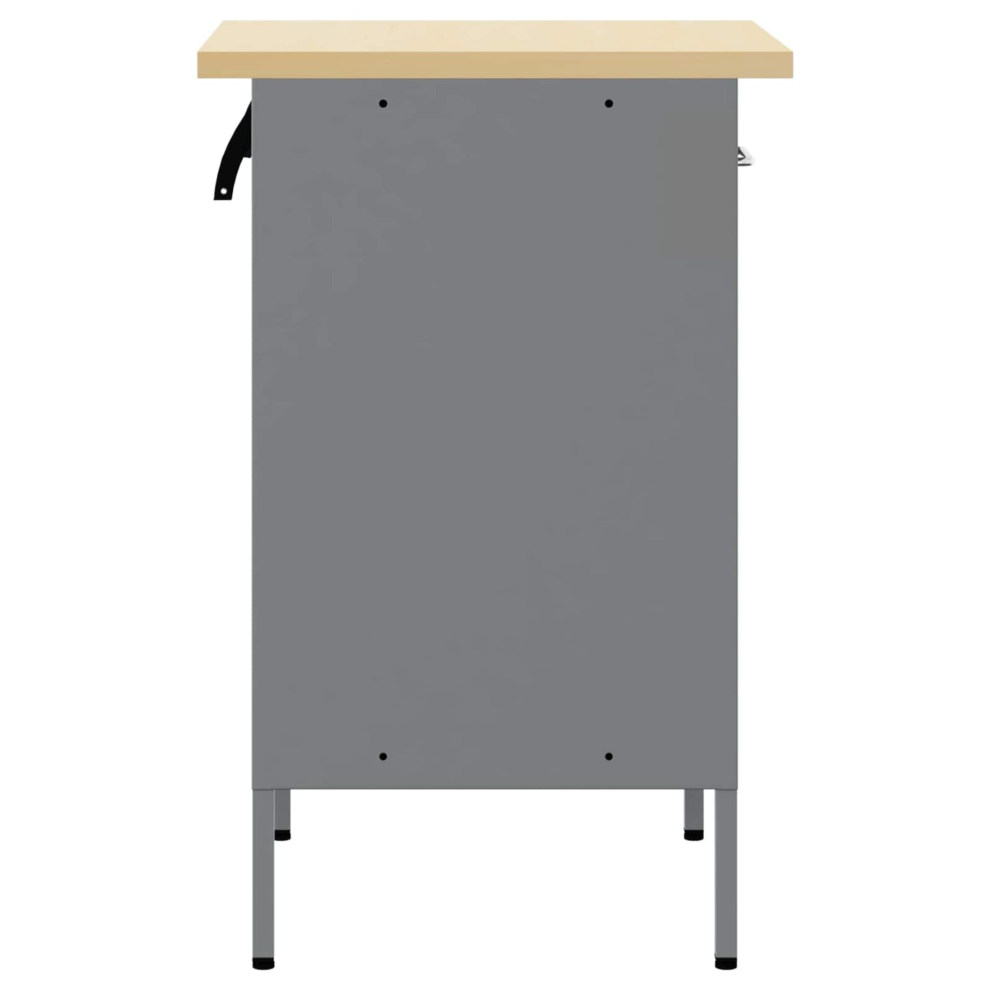 Arbejdsbænk Sort og grå 50 x 55 x 85 cm Ingeniørtræ og stål