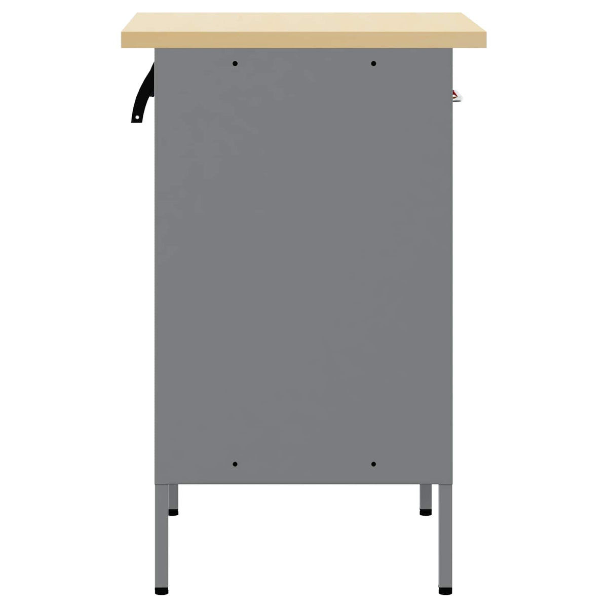 Arbejdsbænk Rød og Grå 50 x 55 x 85 cm Ingeniørtræ og stål