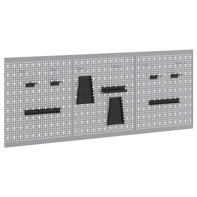 Værktøjs Vægpanel 3 stk. Grå 150 x 1 x 60 cm