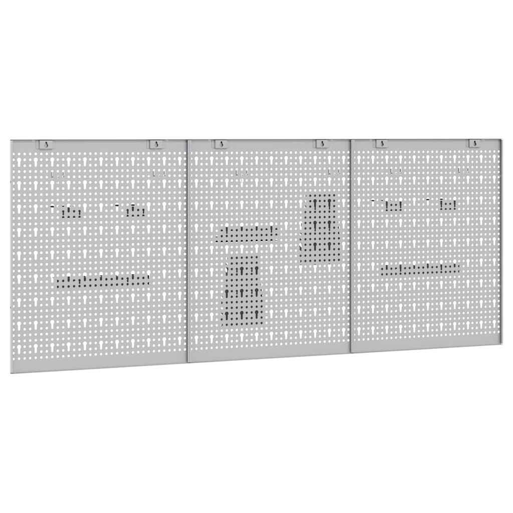 Værktøjs Vægpanel 3 stk. Grå 150 x 1 x 60 cm