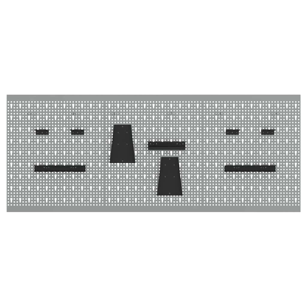 Værktøjs Vægpanel 3 stk. Grå 150 x 1 x 60 cm