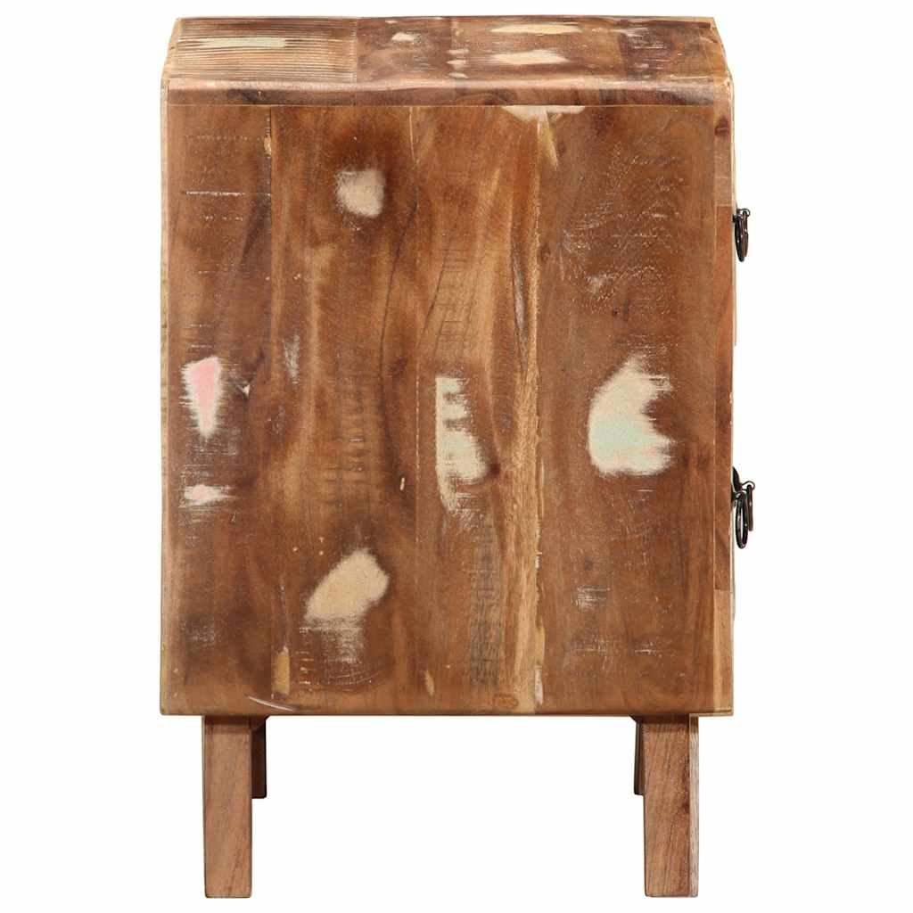 sengeborde 2 stk. 40x32x46 cm massivt genbrugstræ