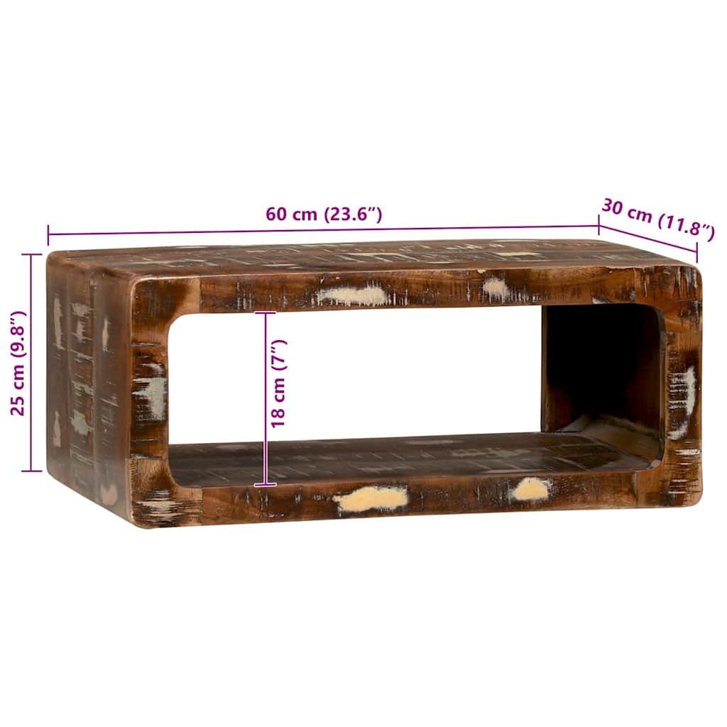 TV-skab Flerfarvet 60 x 30 x 25 cm Massivt genbrugstræ