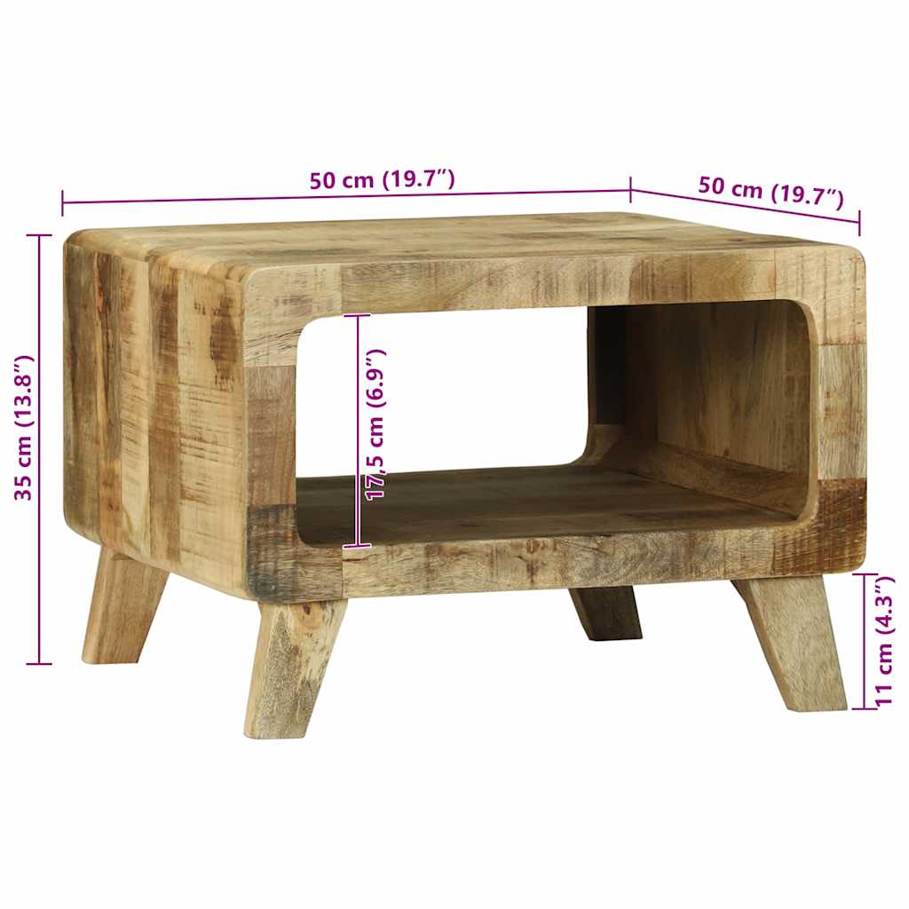Sofabord Brun 50 x 50 x 35 cm Massivt mangotræ