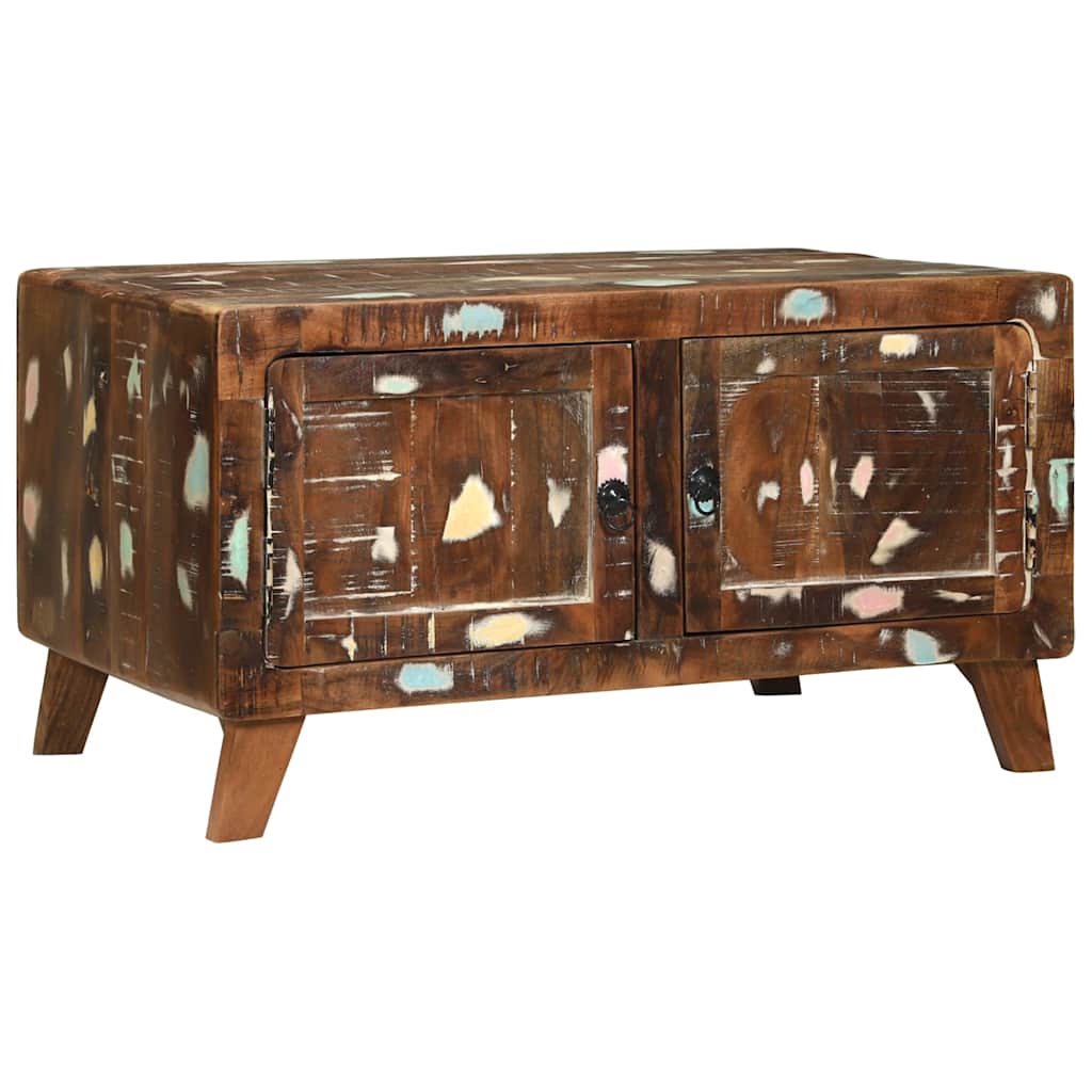 Sofabord Flerfarvet 80 x 54 x 45 cm Solid genbrugs træ