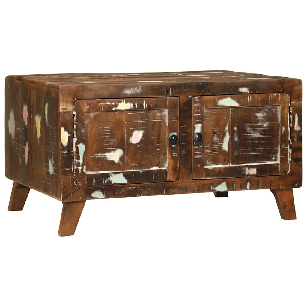 Sofabord Flerfarvet 80 x 54 x 45 cm Solid genbrugs træ