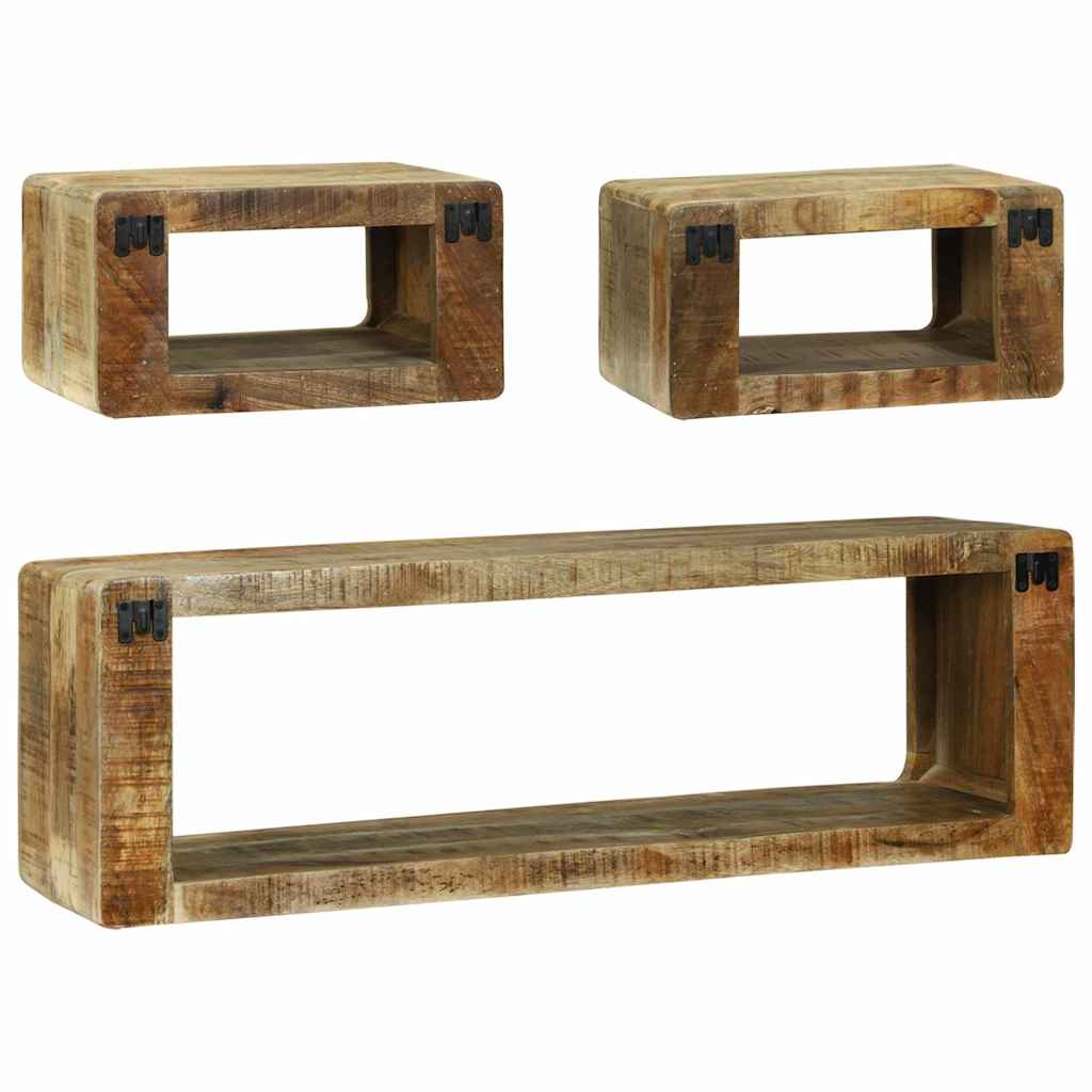 TV-møbelsæt 3 stk. Brun 100 x 30 x 32 cm Massivt mangotræ