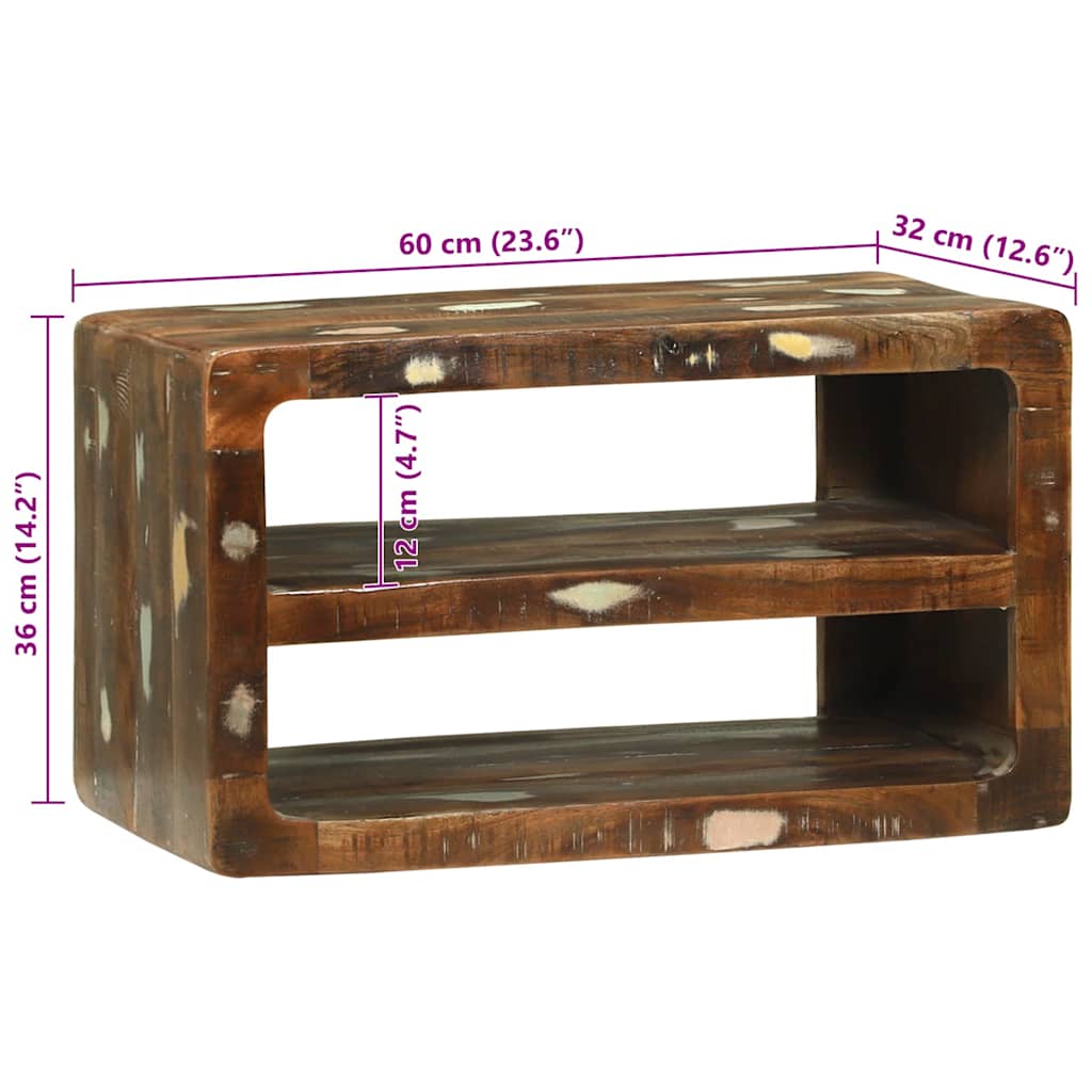 TV-skab Flerfarvet 60 x 32 x 36 cm Massivt genbrugstræ
