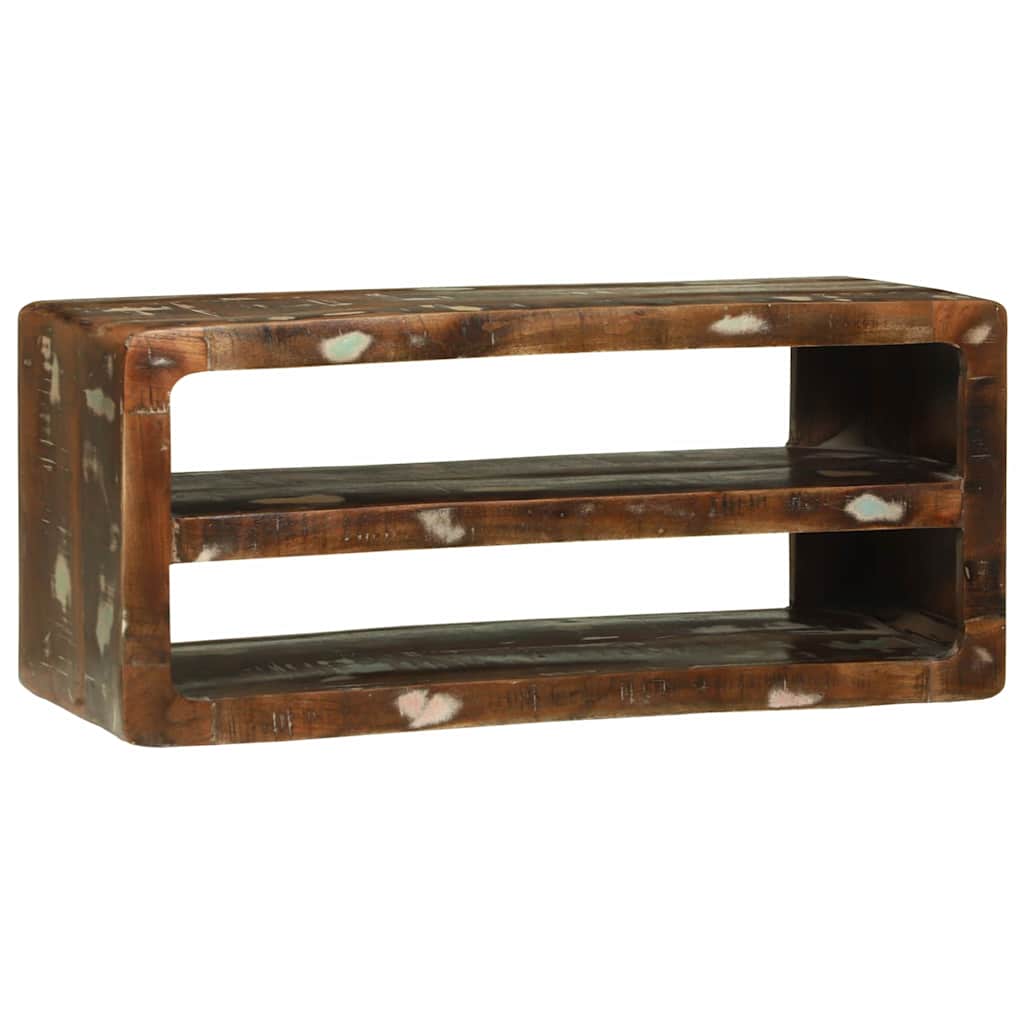 TV-skab Flerfarvet 80 x 32 x 36 cm Massivt genbrugstræ