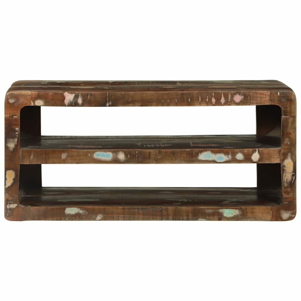 TV-skab Flerfarvet 80 x 32 x 36 cm Massivt genbrugstræ
