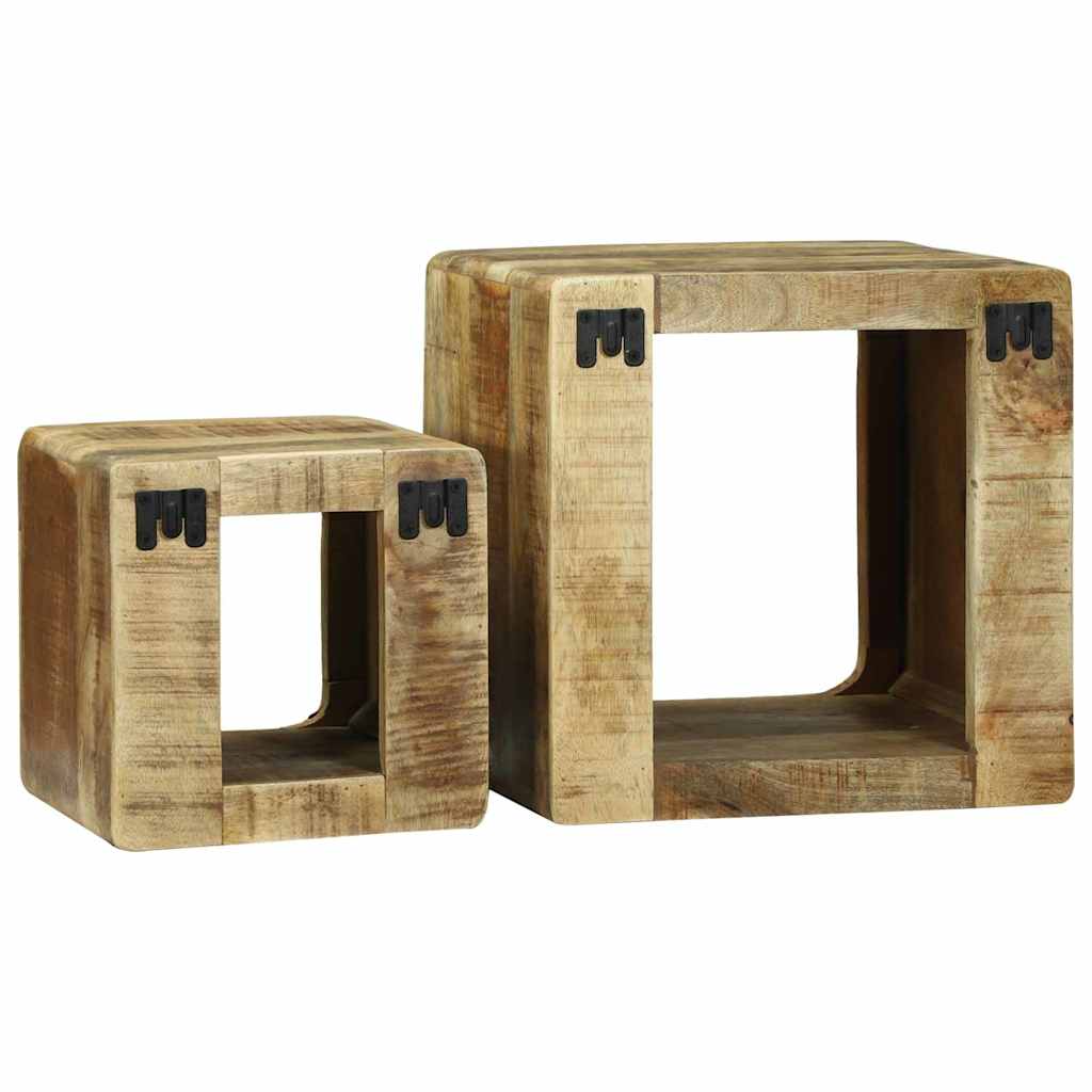 TV Enheder 2 stk. Brun 36 x 30 x 36 cm Massivt mangotræ