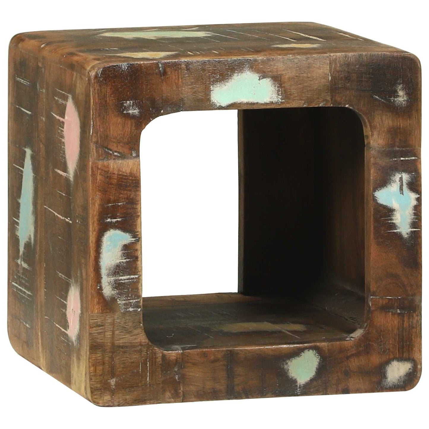 TV Enheder 2 stk. Flerfarvet 36 x 30 x 36 cm Solid genbrugs træ