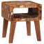 Endebord med hylde Brun 40 x 32 x 46 cm Solid genbrugs træ