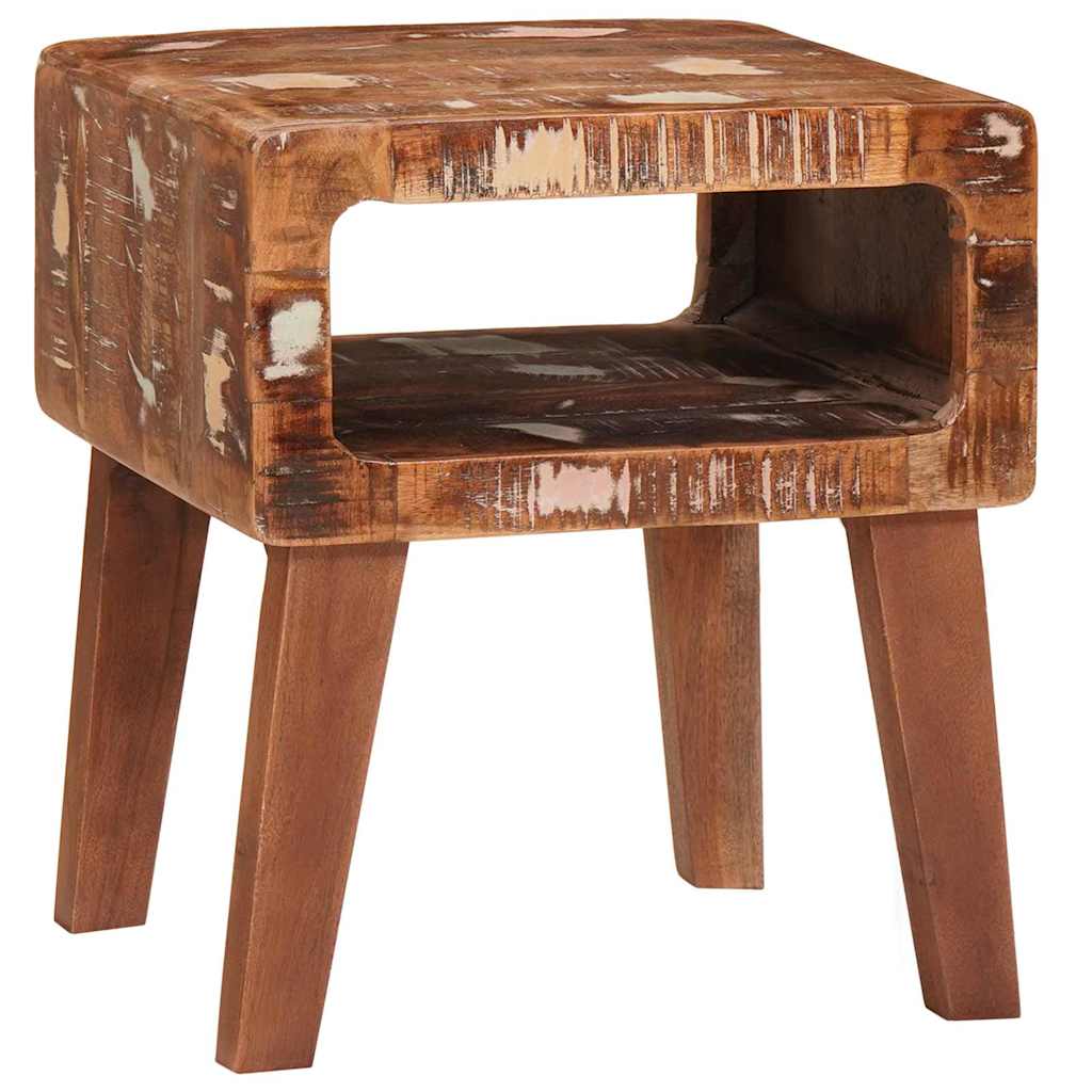 Endebord med hylde Brun 40 x 32 x 46 cm Solid genbrugs træ