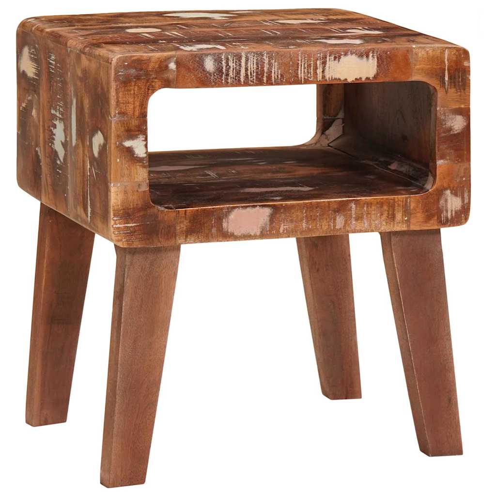Endebord med hylde Brun 40 x 32 x 46 cm Solid genbrugs træ
