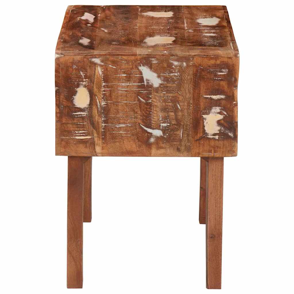 Endebord med hylde Brun 40 x 32 x 46 cm Solid genbrugs træ