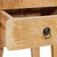 Endebord med skuffe Brun 40 x 32 x 46 cm Massivt mangotræ