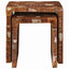 Indskudsborde 2 stk. Brun 46 x 40 x 46 cm Solid genbrugs træ