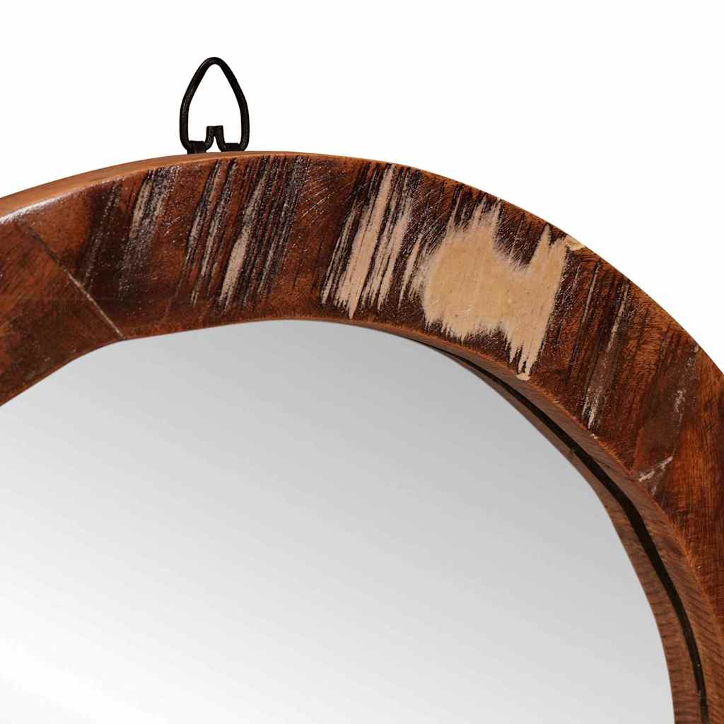 Klædeskab med spejl Brun 90 x 76 x 45 cm Solid genbrugs træ