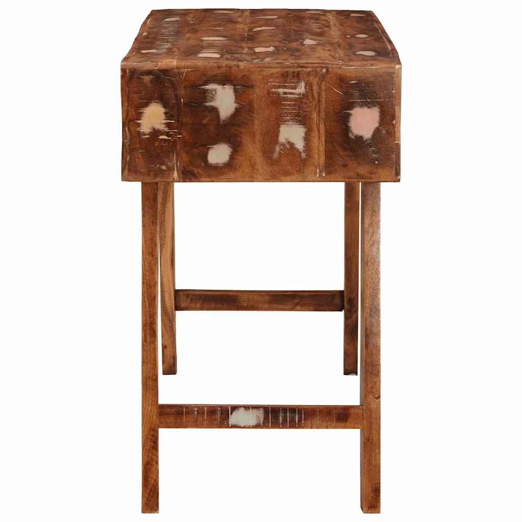 Klædeskab med spejl Brun 90 x 76 x 45 cm Solid genbrugs træ