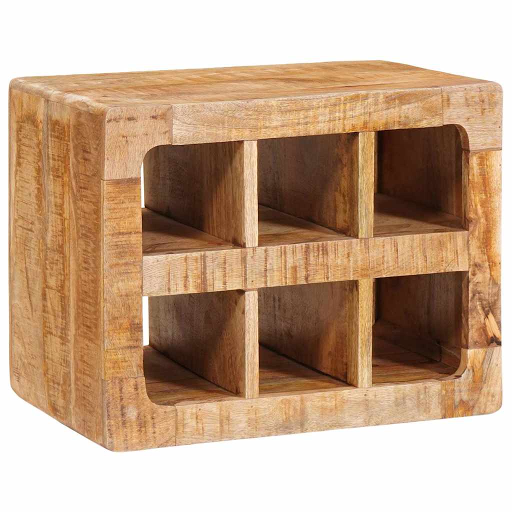 Vinfad med opbevaring Brun 44 x 30 x 35 cm Massivt mangotræ