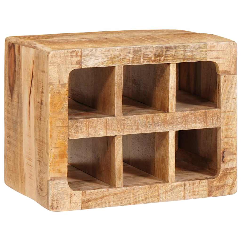 Vinfad med opbevaring Brun 44 x 30 x 35 cm Massivt mangotræ