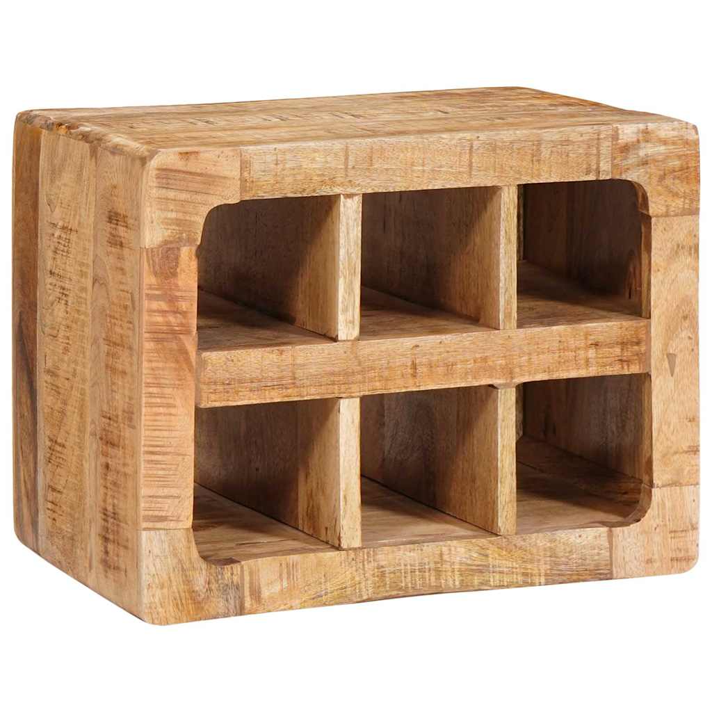 Vinfad med opbevaring Brun 44 x 30 x 35 cm Massivt mangotræ