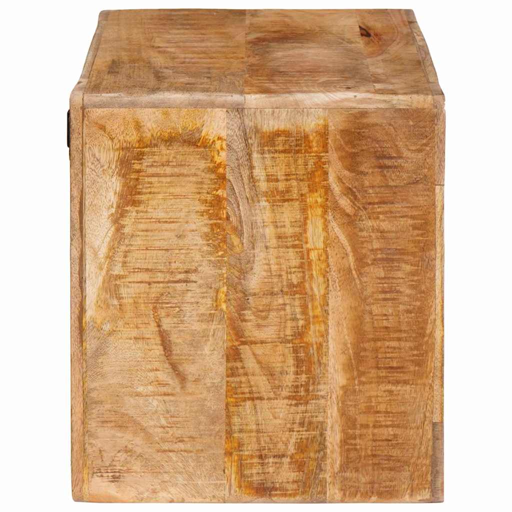 Vinfad med opbevaring Brun 44 x 30 x 35 cm Massivt mangotræ