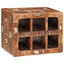 Vinfad med opbevaring Brun 44 x 30 x 35 cm Solid genbrugs træ