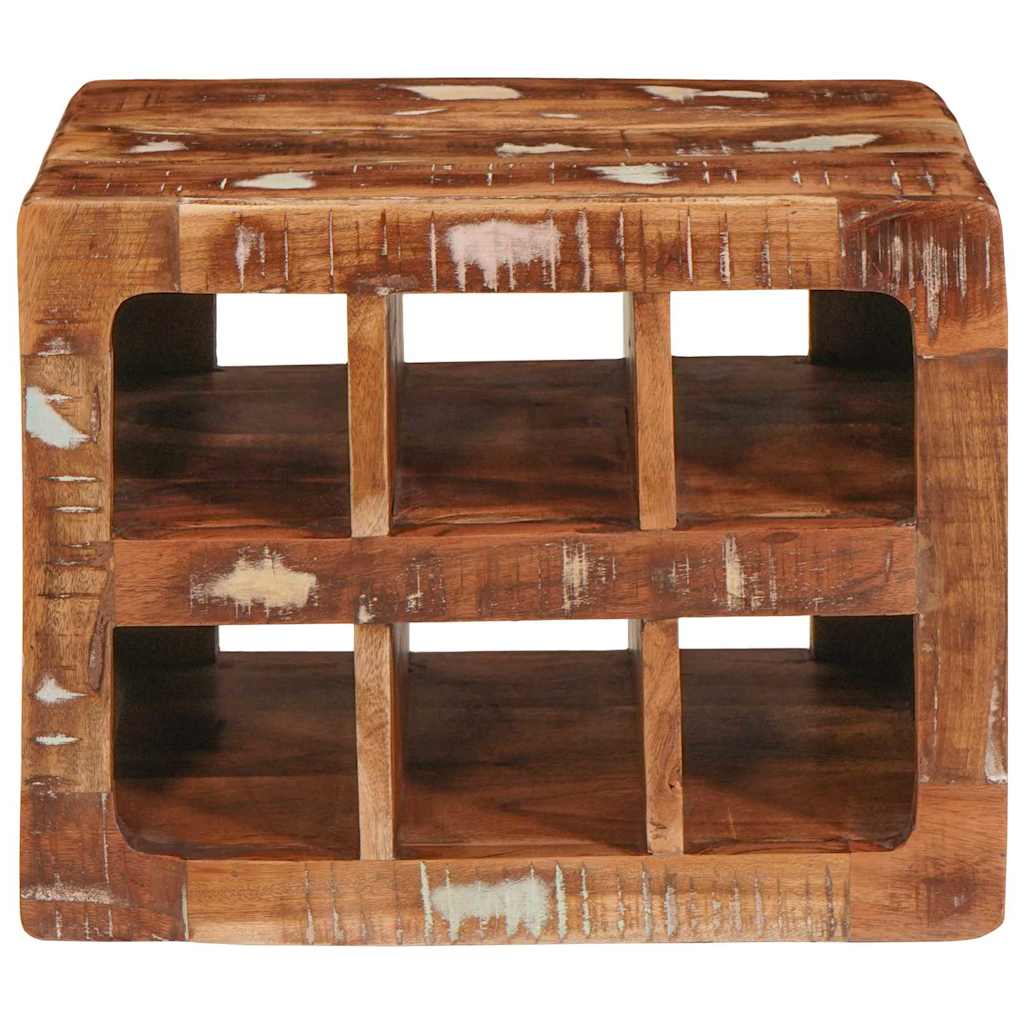 Vinfad med opbevaring Brun 44 x 30 x 35 cm Solid genbrugs træ