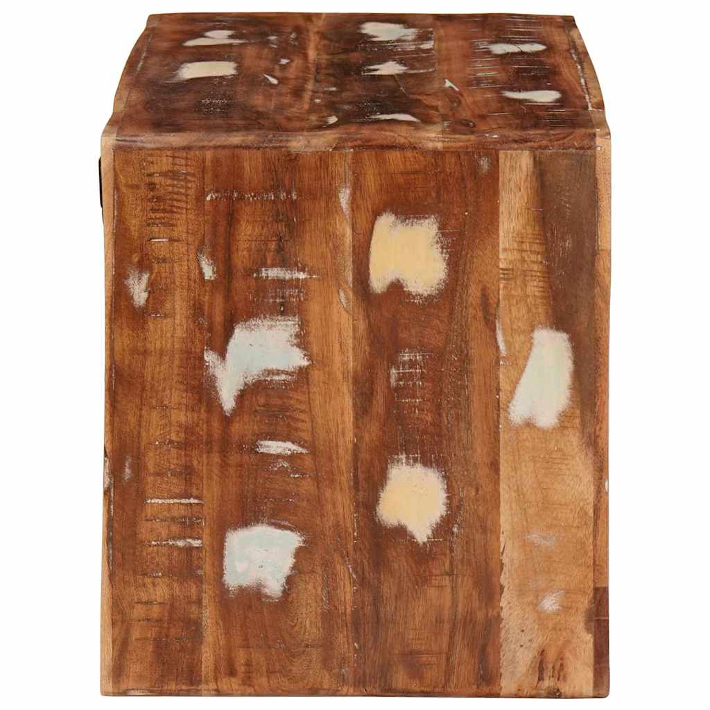 Vinfad med opbevaring Brun 44 x 30 x 35 cm Solid genbrugs træ